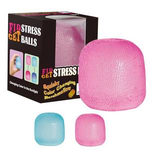 lot 42548 image: Fidget Toys Stress Balls for Kids & Adults - Changes Color in The Sun - Malt Sugar Squishy Fidget Toys - Slow Rise Gel Ball - Stretchy Squeeze Stress Relief Balls for Anxiety - Retail $20
