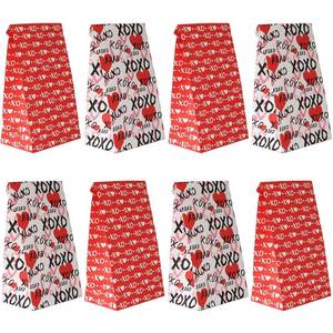 lot 42566 image: Haobell Valentines Bags - 24 Pcs Valentines Goodie Bags with Stickers for Classroom Parties, Kids, Coworkers - Retail $10