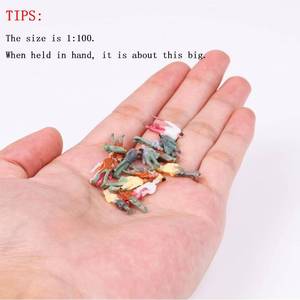 lot 42571 image: Airlxf 100PCS 1100 HO Scale Tiny People Set - Mixed Painted Plastic Figures - Retail $9