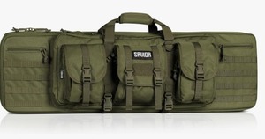 lot 1000 image: Classic Tactical Double Long Gun Bag Pistol Transportation Case 36