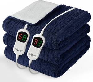 lot 1006 image: Homemate Electric Heated Blanket King - 100x90 Heating Bed Blankets Throw with 10 Heating Levels 8 Hours Auto Off Fast Heating Over-Heated Protection Ultra Soft Warm Flannel ETL Certified
