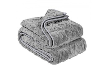lot 1010 image: VEVOR Weighted Blanket, 20 lbs, 60 x 80 in Queen Size, Sherpa Fleece Heavy Blanket with Glass Beads, Soft Warm Cozy Fluffy Touch, for 200-250 lbs Adults, Anxiety Stress Relief, Improve Sleep, Grey