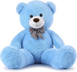 lot 1116 image: MorisMos Bow Tie Giant Teddy Bear 4 Feet, 47inch Stuffed Animal Big Teddy Bear Plush, Classic Girlfriend Boyfriend Gift on Birthday, Blue