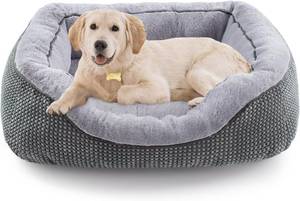 lot 1136 image: INVENHO Medium Dog Beds for Medium Dogs Washable, Rectangle Dog Bed Medium Size Dog, Orthopedic Dog Bed, Warming Soft Calming Sleeping Puppy Bed Durable Pet Bed with Anti-Slip Bottom M(30x24x9)