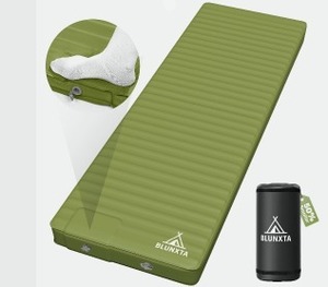 lot 1141 image: FUN PAC Camping Sleeping Pad, Ultralight Camping Mat with Pillow, Built-in Foot Pump Inflatable Sleeping Pads Compact for Camping Backpacking Hiking Traveling Tent,Single,Green