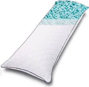 lot 1143 image: Body Pillow, Memory Foam Body Pillows for Adults Sleeping, Long Pillow for Bed, Big Large Full Body Pillow for Side Sleeper, 18x48 Inch (White)