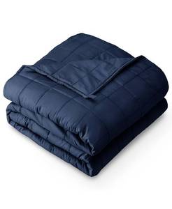 lot 1145 image: Bare Home Weighted Blanket, 10lbs (60 x 40) - Blue - 60 x 40