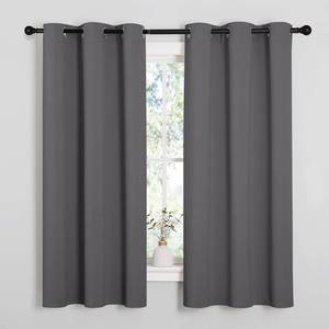 lot 1153 image: NICETOWN Thermal Insulated Grommet Blackout Curtains for Bedroom (2 Panels, W42 x L63 -Inch, Grey)
