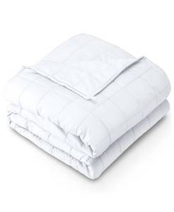 lot 1157 image: Bare Home Weighted Blanket, 12lbs (48 x 72) - White - 48X72