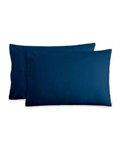 lot 1176 image: Bare Home Cotton Flannel Pillowcase Set 2 Pack King Size - Blue - King Pillowcase