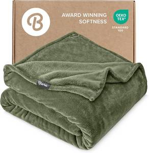 lot 1204 image: Bare Home Fleece Blanket - TwinTwin Extra Long - Ultra-Soft Lightweight for Bed, Sofa, and Couch - Luxury Microplush - Cozy Warm Blanket (TwinTwin XL, Cypress)