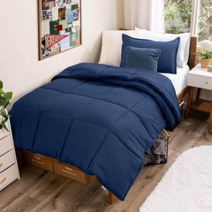 lot 1207 image: Bare Home Comforter Set - Ultra-Soft - Goose Down Alternative - Premium 1800 Series - All Season Warmth (TwinTwin XL, Dark Blue)
