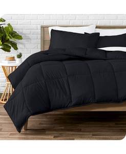 lot 1209 image: Bare Home Down Alternative Comforter Set, Full - Black - Full