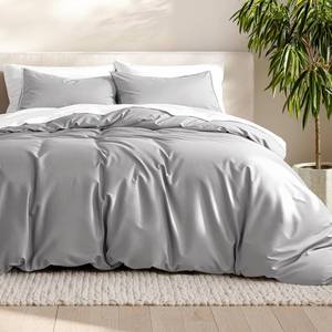 lot 1242 image: Bare Home Bedding Duvet Cover King Size - Premium 1800 Super Soft Collection - Lightweight, Cooling - Soft Breathable Bedding Duvet Cover (King, Light Grey)