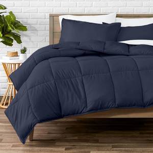 lot 1256 image: Bare Home Comforter Set - Oversized Queen Size - Ultra-Soft - Goose Down Alternative - Premium 1800 Series - All Season Warmth (Oversized Queen, Midnight Blue)