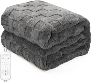lot 1292 image: Electric Heated Blanket Full - 72 x 84 Heating Blanket Throw House Warming Gifts New Home, Ultra Soft Warm Flannel Sherpa Fast Heat,8 Heat Level 10 Hours Auto-Off ETL Certified