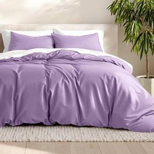 lot 1298 image: Bare Home Bedding Duvet Cover KingCal King Size - Premium 1800 Super Soft Collection - Lightweight, Cooling - Soft Breathable Bedding Duvet Cover (KingCal King, Lavender)