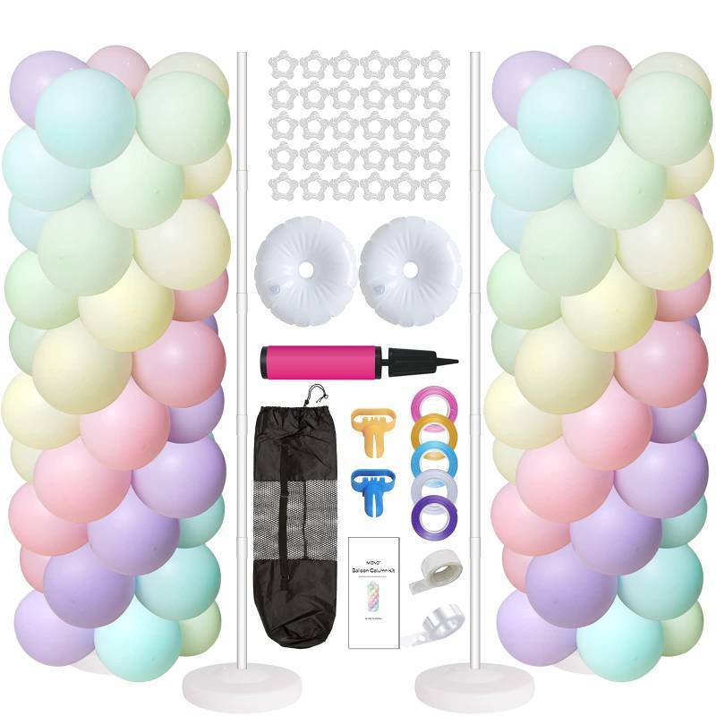 lot 1112 image: Balloon Column Stand Kit with Base and Pole for Wedding Birthday Graduation Decorations - Retail $20