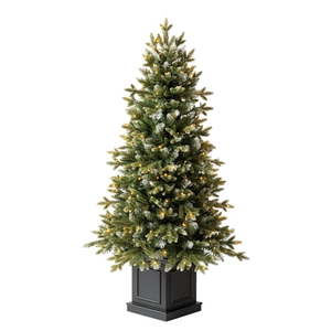 lot 1008 image: 4.5�� Pre-Lit Radiant Micro LED Artificial Potted Tree - Retail $165