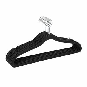 lot 1029 image: Simplify 10 Super Slim Velvet Huggable Hangers in Black - Retail $16