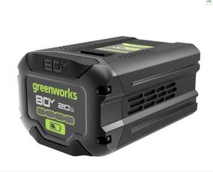 lot 1057 image: Greenworks 80V 2.0Ah Lithium Ion Rechargeable Battery, tested works - Retail $179