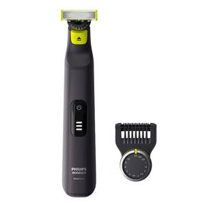 lot 1085 image: Philips Norelco OneBlade 360 Pro Hybrid Electric Shaver & Trimmer, with 12-in-1 Comb, QP653170 - Retail $65
