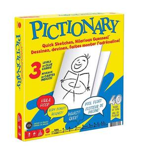 lot 1177 image: Pictionary Board Game  Drawing Game for Kids  Adults & Game Night with Dry Erase Markers & Boards - Retail $46