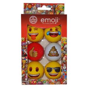lot 1194 image: Emoji Golf Balls - 6pk Sports Balls for Ages 9 - Retail $35
