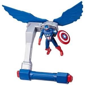 lot 1200 image: Marvel Epic Hero Series Captain America Brave New World Flight Control Action Figure with Accessory, Super Hero Toys for Kids Ages 4 - Retail $17