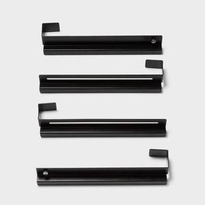lot 1232 image: Undershelf Rail Storage Kit - Brightroom Steel Shelf Dividers, Black Utility Shelf Parts, 8-Piece Set - Retail $15