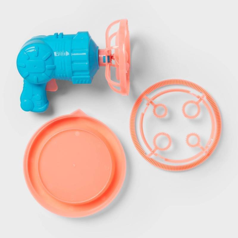 lot 2036 image: Double Bubble Blaster - Sun Squad Plastic Bubble Blower Toy for Kids Ages 3 - Retail $7
