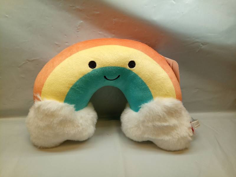 lot 2037 image: Rainbow Plush Pillow with Cloud Ends - Retail $10