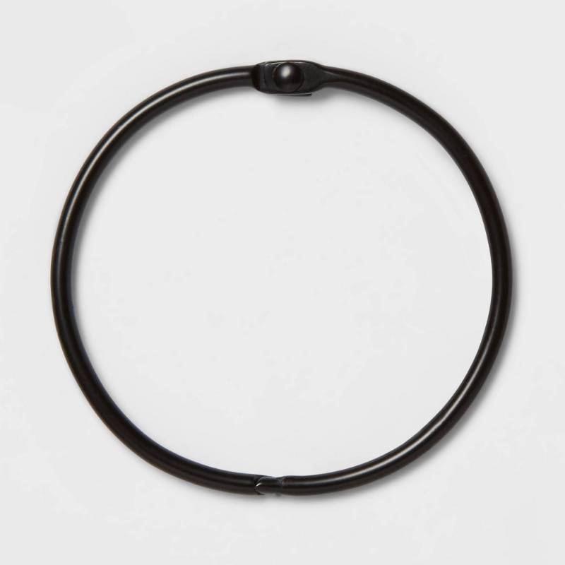 lot 2049 image: Curtain Rings Matte Black - Threshold - Retail $13