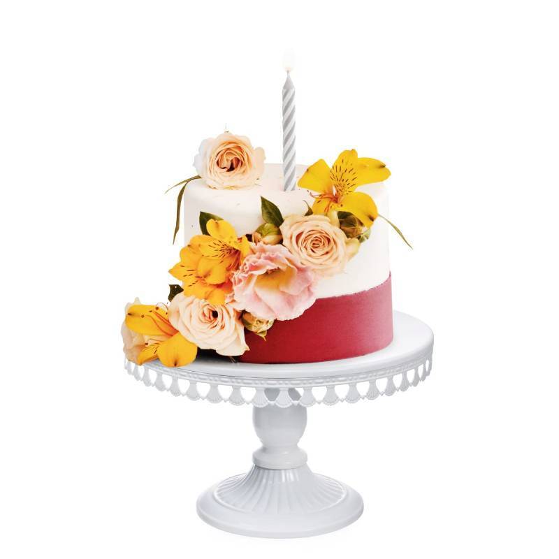 lot 2001 image: Capesaro White Cake Stand,12 Inches Round Cupcake Stands Metal Party Dessert Display Stand for Wedding Brithday Celebration Baby Shower - Retail $18