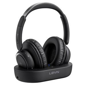 lot 2019 image: LEVN Wireless Headphones for TV Watching, TV Headphones Wireless for Seniors with Transmitter Charging Base, Hearing-impaired, No Audio Delay Blutooth 5.2, Plug and Play, Gifts for Elderly Grey - Retail $22