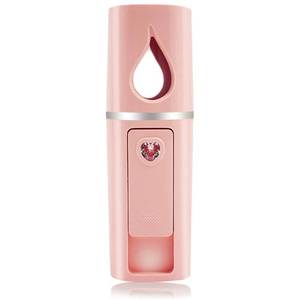 lot 2073 image: Portable Nano Facial Mister Mini Facial Steamer Atomization Eyelash Extensions with Mirror & 20ml Visual Water Tank (Pink) - Retail $7