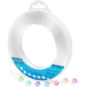 lot 2093 image: 1mm Elastic Bracelet String Cord,394ft Crystal Stretch Bead Cord for Jewelry Making,Beading Thread,Stretchy String for Bracelets,Necklaces,Jewelry,Beading Making and Crafts (Clear White) - Retail $4