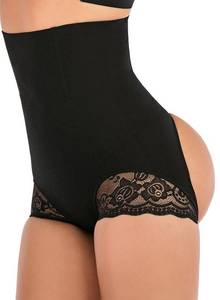 lot 2103 image: FLORATA Tummy Control Shapewear for Women Seamless Butt Lifting Panties Girdle High Waisted Body Shaper Underwear Black Lace - Retail $20