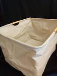 Canvas Laundry Hamper with Wooden Handles20\"x16\"x13\" tall - Retail: $25