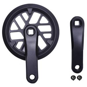 lot 6 image: PROWHEEL Junior & Kids Crankset,76MM89MM102MM114MM127MM140MM152MM160MM165MM 25T28T30T32T36T Square Hole Bike Crank Arm Set,Double ChainWheel and Replacement Chain Guard - Retail $24