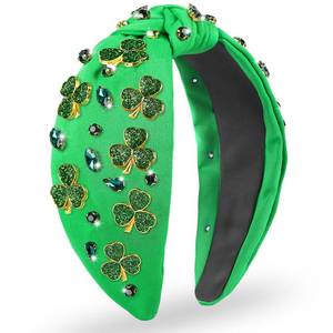 lot 13 image: St Patricks Day Headbands for Women Teen Girls, Shamrock & Four Leaf Clover Headband, Saint Patricks Day Gifts Hair Accessories to Match Irish Holiday Outfit Clothes Shirts Dress (Shimmer Shamrock) - Retail $9