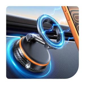 lot 18 image: Peerock Upgraded Car Phone Holder for Magsafe 98LBS Strongest Suction & 2400gf Magnetic Vacuum Magnetic Phone Holders for Your Car 360° Adjustable Car Phone Mount for iPhone & Android Orange - Retail $23