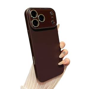 lot 21 image: Solid Color Full Camera Lens Protection Compatible with iPhone Case (Wine Red,iPhone 17 Pro) - Retail $14
