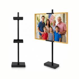 lot 48 image: Adjustable Tabletop Easel Stand, Adjustable Art Easel, Picture Easels for Display, Easel, Picture Frame Stand (18, Black) - Retail $16