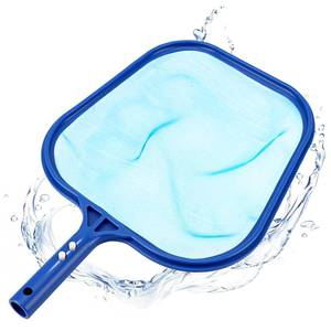 lot 54 image: YANLIFY Pool Skimmer Net, Professional Swimming Pool Leaf Skimmer with Heavy Duty Frame, Fine Nylon Flat Mesh for Fast Debris Cleaning, for Above Ground & In-Ground Pools,16�10.8in (No Pole) - Retail $9
