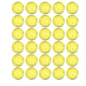 lot 75 image: 30PCS St. Patricks Plastic Gold Coins,Fake Gold Coins for School Game,Scavenger Hunting,Party Decor