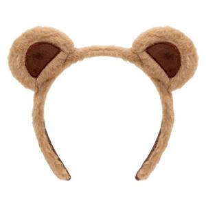 lot 85 image: Moikolok Bear Ears Headband Brown Bear Ears Costume Plush Fuzzy Animal Ears Headband Head Wear for Dressy Party Makeup Washing Face - Retail $8