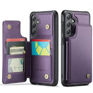 lot 100 image: Vinich for Samsung Galaxy S26 Plus Wallet Case with Card Holder, RFID Blocking Credit Slots Kickstand Shockproof Phone Cover for Women Men, Purple - Retail $20