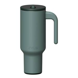 lot 118 image: Zylo 40oz Stainless Steel Water Bottle with Leak-Proof Straw Lid & Open Handle - Insulated Tumbler, Wrinkle-Resistant Straw, BPA-Free - 12hr Hot24hr Cold for Travel & Daily Use - Sagebrush Green - Retail $45