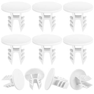 lot 122 image: DoubleFill 10 Pieces Plastic Closet Rod End Caps Closet Rod Hang Bar Sealing Plug Brackets Endcaps Accessories(White) - Retail $8